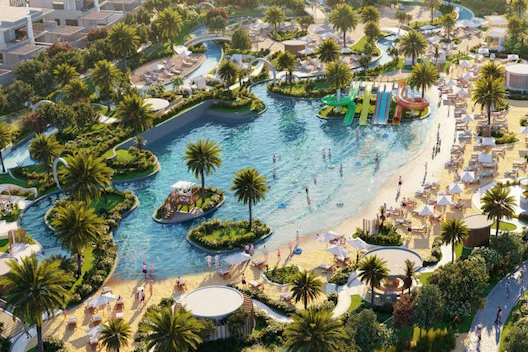 Community park wave pool for entertainment and recreation